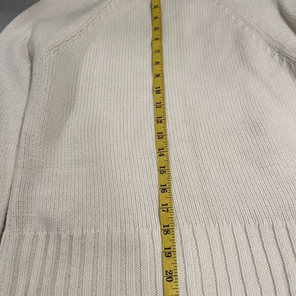 Loft Size M Cream Hooded Sweater - Picture 3 of 5